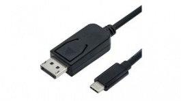11.04.5845, Video Cable, USB-C Plug - DisplayPort Plug, 3840 x 2160, 1m, Roline