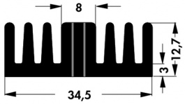 SK 126/ 37,5/ SA 220, Heat Sink TO-218 / TO-220 / TO-247, Fischer Elektronik