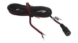 RND 205-01270, DC Connection Cable, 2.5x5.5x9.5mm Socket, Straight, 5m, RND Connect