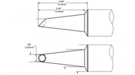 SFV-WV20, Soldering Tip Hoof / 30° / Bevelled / 30? bent / Long Reach, Metcal