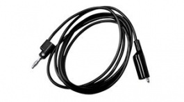 BU-P1166-60-0, Test Lead, Black, Brass/Beryllium Copper, 1.52m, MUELLER