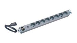 KG10A8SCH-RACK, Power Distribution Unit 8x DE Type F (CEE 7/3) Socket - IEC 60320 C14 Plug, Online