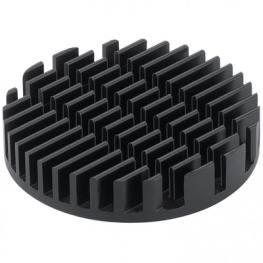 ICK LED R 50 X 10 G, Радиатор: штампованный; ребристый; черный; L: 10мм; алюминий, Fischer Elektronik