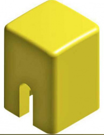 RND 210-00219, Cap yellow Square 4.0x4.0x5.5 mm, RND Components