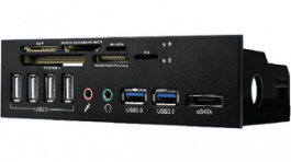 IB-863-B, Multi Function Panel 5.25 " black, ICY BOX