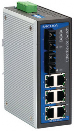 EDS-P308-MM-SC-T, Switch 6x 10/100 (4x PoE) 2x 100FX SC/MM -, Moxa