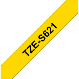 TZE-S621, Label Tape 9 mm Black on Yellow 8 m, Brother