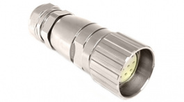 PXMBNI23FBF12ASC, Разъем: M23; вилка; PIN:12; "мама"; пайка; на провод; прямой; 8А, Bulgin