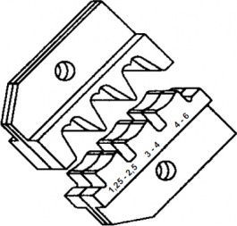 539745-2, ERGOCRIMP Die Set for 6.3mm Fastin Fasto, TE Connectivity