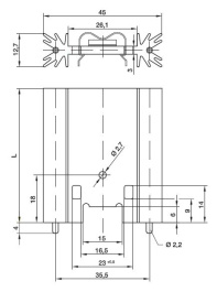 KL-196/33,5/SW/I, Радиатор: штампованный; ребристый; черный; L: 33,5мм; W: 45мм, Seifert electronic