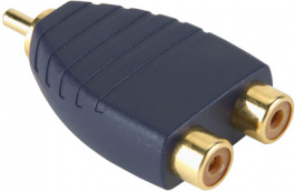 SAY321, Premium performance audio splitter RCA connector - 2 x RCA sockets m - f, Bandridge
