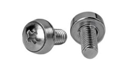 CABSCREWSM62, Mounting Screws, Pack of 100 Pieces, M6, 12mm, Nickel-Plated Steel, StarTech.com