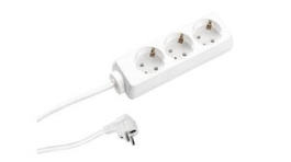 387.270S, Outlet Strip SELLY 3x DE Type F (CEE 7/3) Socket - DE/FR Type F/E (CEE 7/7) Plug White 1.5m, Bachmann