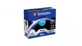 43834, Blu-ray BD-R M-Disc 100 GB 5x Jewel Case, Verbatim