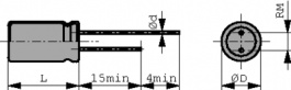 25YXH2200MG412.5X35, Capacitor, radial 2200 uF 25 VDC, RUBYCON