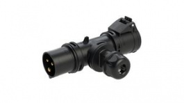 94325000, Branch Adapter with Cable Gland 1x CEE - CEE 230V Black, PC Electric