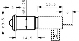 AMSD0822, LED Indicator green 12...230 VAC/DC, SIGNAL-CONSTRUCT