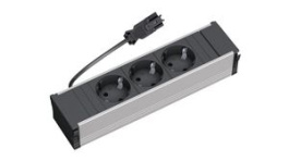 333.1007, Outlet Strip with Built-in Connection Panels CONI 3x DE Type F (CEE 7/3) Socket - GST18i3 Plug 100mm, Bachmann