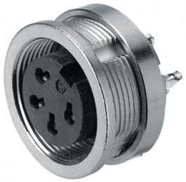 09 0116 00 05, Panel-mount socket, 423 series 5-pole poles 5 - 240deg. 6 a 250 vac/vdc, Binder