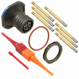 D38999/24WB98SN, Appliance socket, round 6P, Amphenol