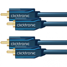 70377, Audio cable stereo cinch 1 m, Clicktronic