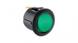 RND 210-00723, Rocker Switch, 1NO, ON-OFF, Black / Green, RND Components