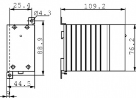 HRCD6665, Solid state relay single phase 4...32 VDC 65 A, Selectron