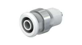 49.7049-29, Гнездо; "банан" 4мм; 24А; 1кВ; Отв: O12,2мм; белый; никелированные, Staubli (former Multi-Contact )