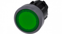 3SU1031-0AB40-0AA0, SIRIUS ACT Illuminated Push-Button front element Metal, matte, green, Siemens