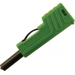 SLS 200 GRUN / GREEN, Safety plug diam. 4 mm Green CAT I, SKS Kontakttechnik