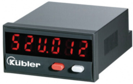 6.52U.012.300, Счетчик: электронный; LED 6 цифр; импульсы; IP65 (фронт.панель), Kubler