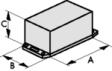 1591CFLBK Flange case black 120 x 65 x 40 mm ABS