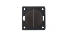 936552501, Wall Rocker Switch Matte INTEGRO 2x ON-OFF Flush Mount 16A 250V Brown, Berker