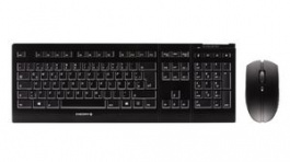 JD-0410EU-2, Wireless Keyboard and Mouse, 2000dpi, SX, EU US English with €/QWERTY, USB, Blac, Cherry