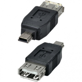 MB-8130, USB Adapter A - Mini-B f - m, Maxxtro