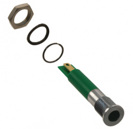 Q8F1CXXG12E, LED Indicator green 12 VDC, APEM