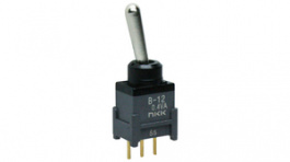 9073.1101, Toggle Switch, (On)-Off-(On), Soldering Pins, Straight, Marquardt