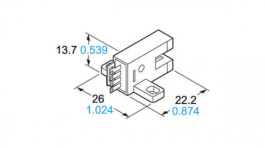 PM-T54, U-shaped photoelectric sensor 0. . .5 mm, Panasonic