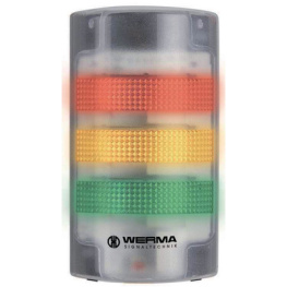 691 100 68, Stacking beacon FlatSIGN, yellow, WERMA Signaltechnik