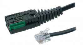R10276-250, Cable for telephone, fax and modem 2.5 m Black, Reichle De-Massari