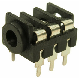 FCR1295, Гнездо; Jack 3,5мм; "мама"; stereo; с выключателем; THT, Cliff