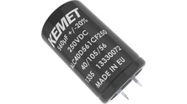 ALC40A561DF350, Electrolytic Capacitor, Snap-In 560uF 20% 350V, Kemet