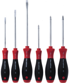 07153, Набор: набор отверток; Кол-во шт:6; крестовая Pozidriv, плоская, Wiha
