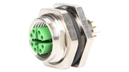 MMT371A3B5, PCB Socket M12 backplane 8 Poles, Metz Connect