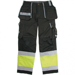 665170499-D96, Tool Pocket Trousers with Reflex 665 Size D96/M yellow-black, Bjornklader
