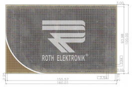 RE512-LF, Prototyping board FR4 epoxy heat tin-plated, Roth Elektronik