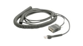 CBA-R03-C12PAR, RS232 Cable, Coiled, 3.6m, Suitable for LI2208, Zebra