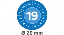 6945, Inspection Plate, 8 sheets/120 labels diam. 20 mm, Blue, Zweckform