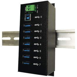 EX-1187HMVS, Industrial Hub USB 3.0 7x Black, Exsys