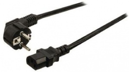 RND 465-00931, Mains Cable Type F (CEE 7/4) - IEC 60320 C13 2m Black, RND Connect